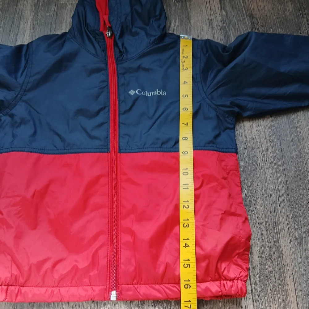 Columbia Blue and Red Hooded‎ Jacket